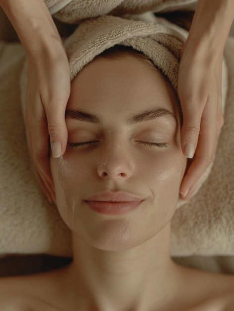 Photo spa facial massage