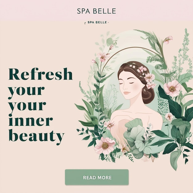 Photo spa landing page design