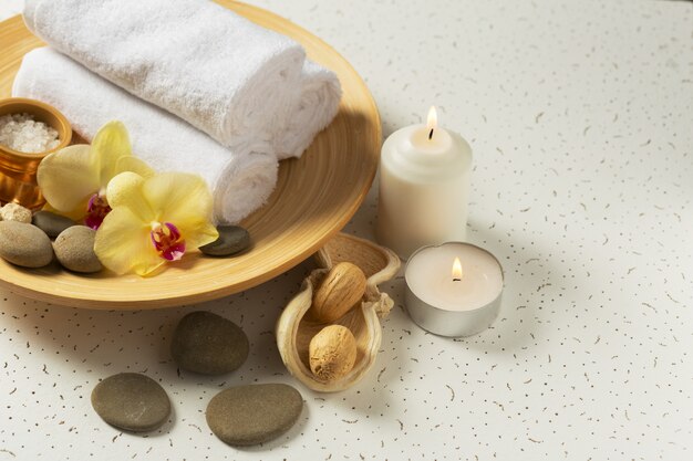 Spa products with orchids