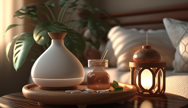 Spa rest aroma candles Generative AI