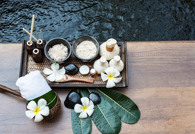 Spa treatment and product for female feet and hand spa, Thailand. select and soft focus