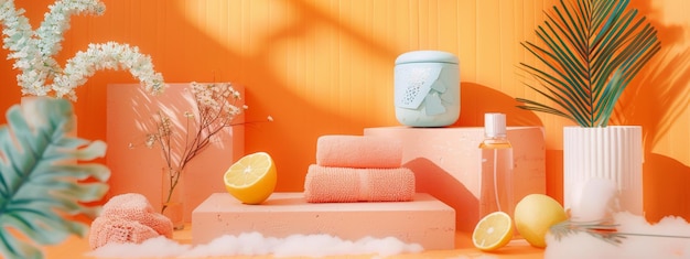 Photo spa and wellness products in a bright and airy setting