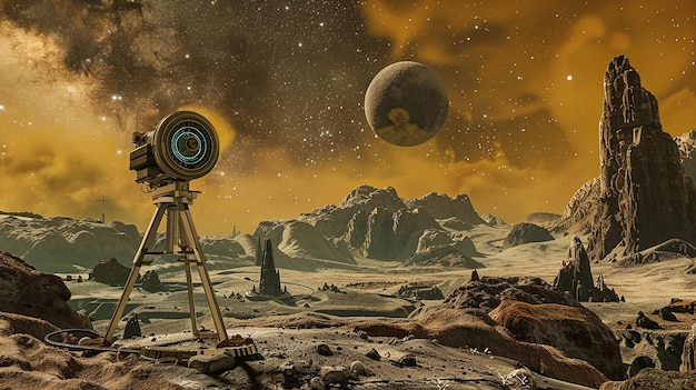 Space Age Surveying Futuristic Equipment