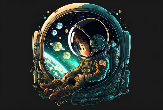 In space an astronaut