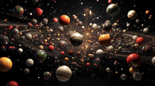 space background long banner HD 8K wallpaper Stock Photographic Image