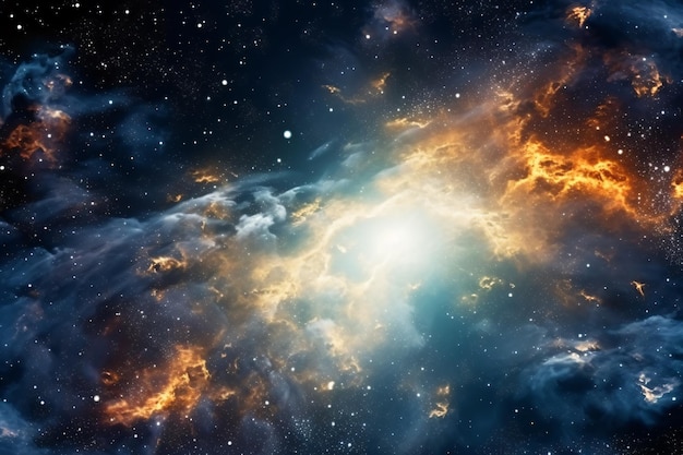 A space background with stars and nebula