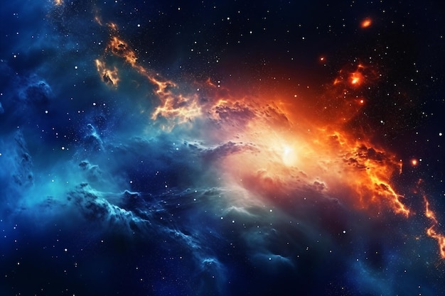 A space background with stars and nebula