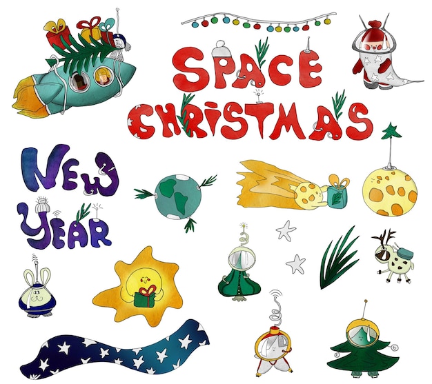 Space christmas set