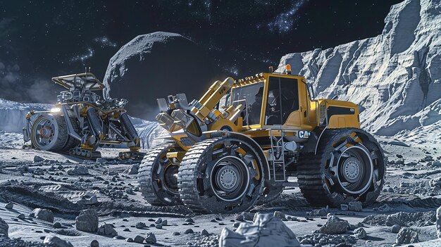 Space Construction Wheel Loader Adapted for Space Use