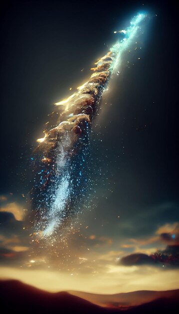 Space epic realistic galaxy illustration