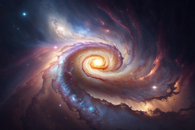 Space galaxy background Illustration Generative AI