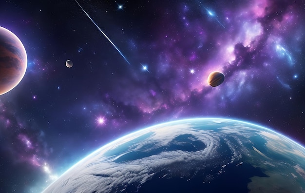 Space Galaxy Planets Stars 4K Ultra HD Wallpaper Stunning Space SciFi Art for Android and Windows