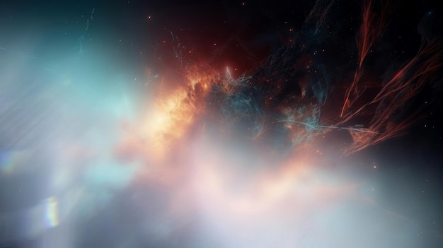 Space and glowing nebula background Ai generated