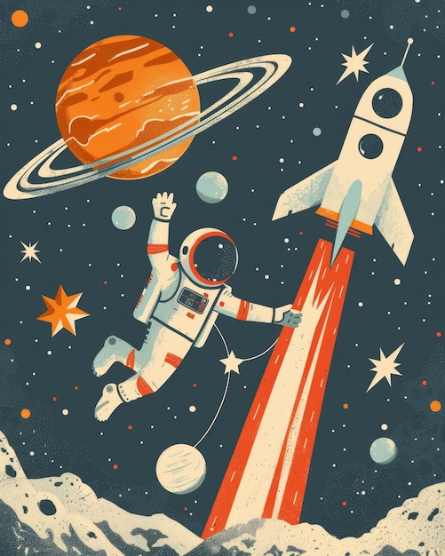 Space Infographic How to be an Astronaut Cartoon Illustration Guide