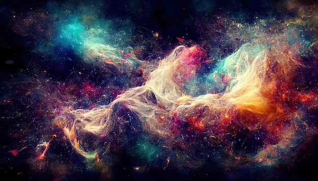 Space nebula colorful abstract background