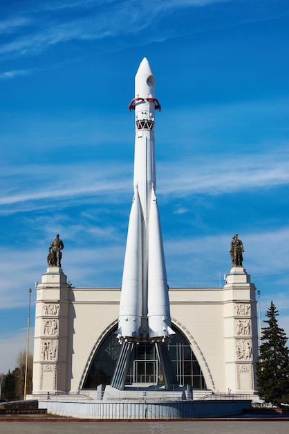 Space rocket Vostok on launch pad