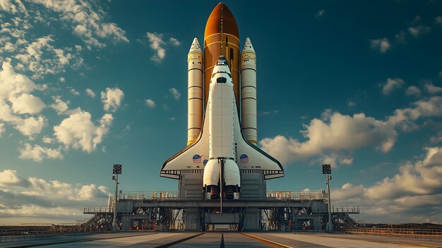 Photo space shuttle launchpad ready for liftoff