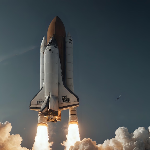 a space shuttle taking off from the launch pad of a space shuttle