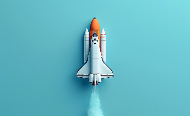 Photo a space shuttle with a star on the side of it