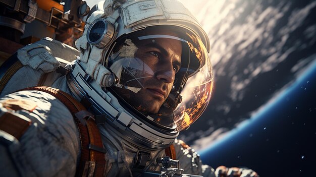 space suit HD 8K wallpaper Stock Photographic Image