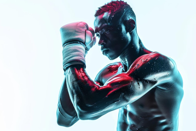 Photo spaceage boxing hand wraps isolated on white background