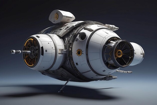 Spacecraft illustration mockup