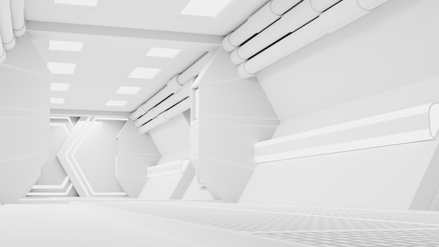 Spaceship Corridor is a stock motion graphics video that shows the interior of a moving spaceship. The POV in the corridor. 3D rendering