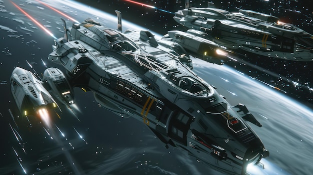 Spaceship Fleet in Deep Space