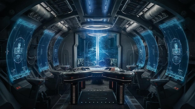 spaceship interior background