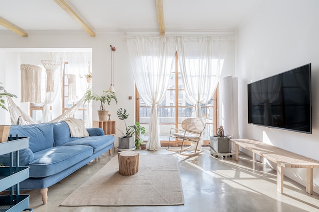 Spacious and bright living room