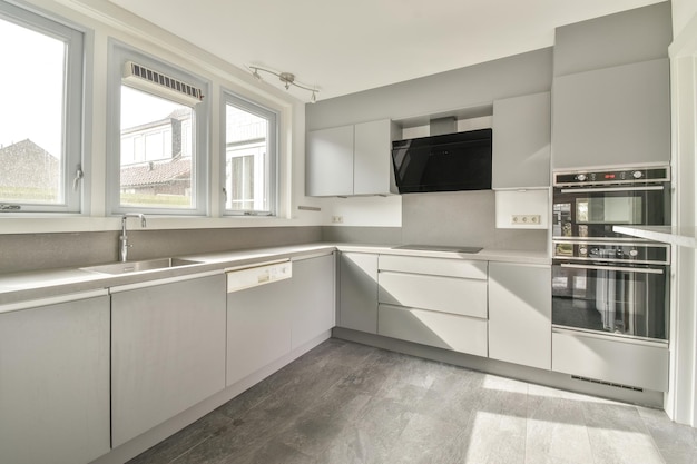 Spacious bright modern kitchen