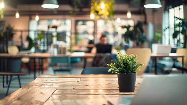 Spacious coworking office in madrid spain showcasing a blend of modern design with i Generative AI