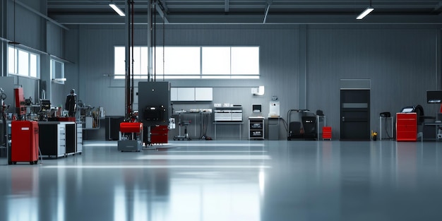 Photo spacious interior of an auto repair shop