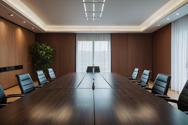 Spacious meeting room with a Ushaped table setup