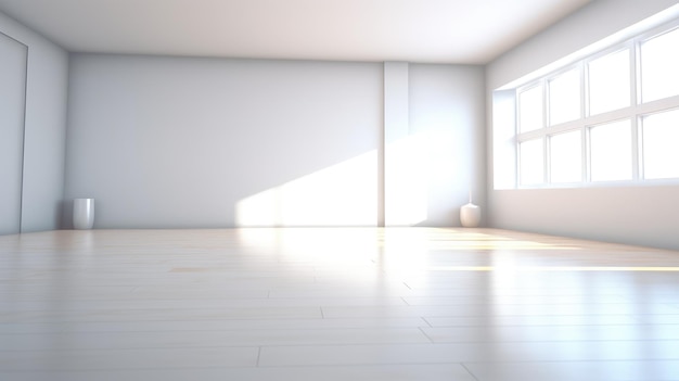 Spacious Minimalist Room with Sunlight