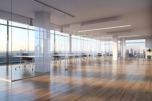 Spacious Modern Office with Panoramic City Views