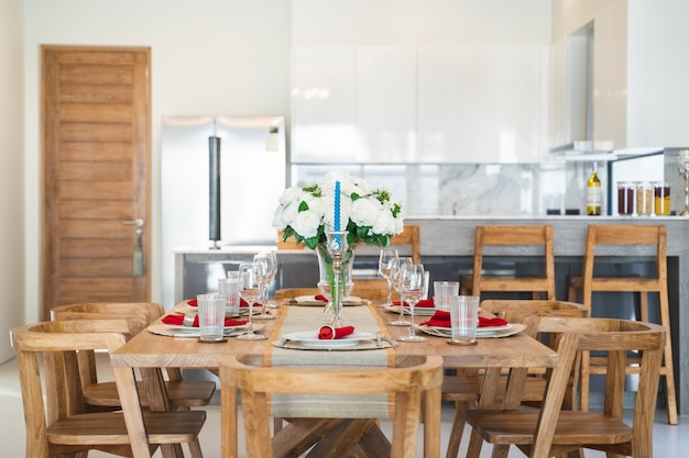 Spacious open plan living room and dining area