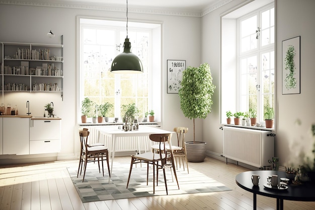 Spacious Scandinavian style apartment with lots of light