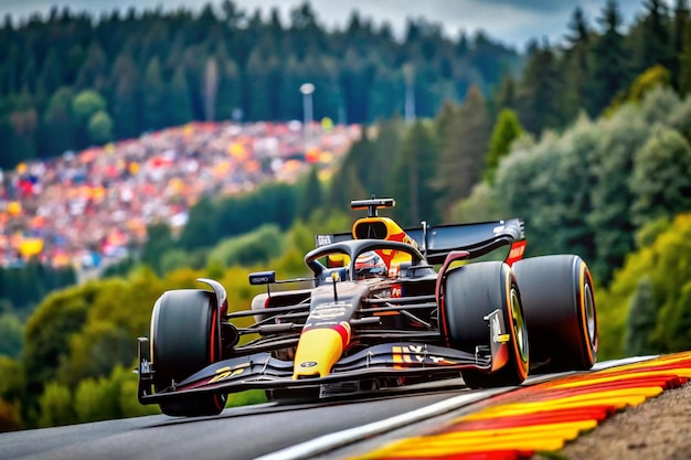 Photo spafrancorchamps belgium 28 august 1 max verstappen ndl oracle red bull racing rb18 honda during the gp formula 1 in belgium on the spafrancorchamps race course