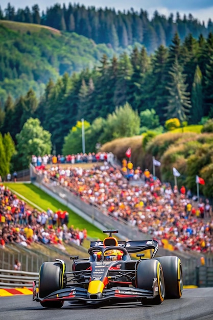 Photo spafrancorchamps belgium 28 august 1 max verstappen ndl oracle red bull racing rb18 honda during the gp formula 1 in belgium on the spafrancorchamps race course