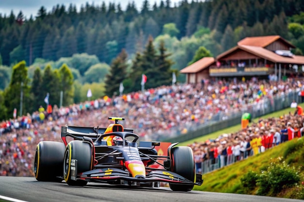 Photo spafrancorchamps belgium 28 august 1 max verstappen ndl oracle red bull racing rb18 honda during the gp formula 1 in belgium on the spafrancorchamps race course