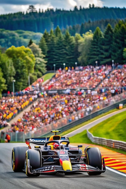 Photo spafrancorchamps belgium 28 august 1 max verstappen ndl oracle red bull racing rb18 honda during the gp formula 1 in belgium on the spafrancorchamps race course