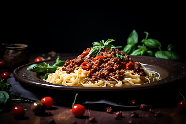 Spaghetti bolognese vegan recipe food photo