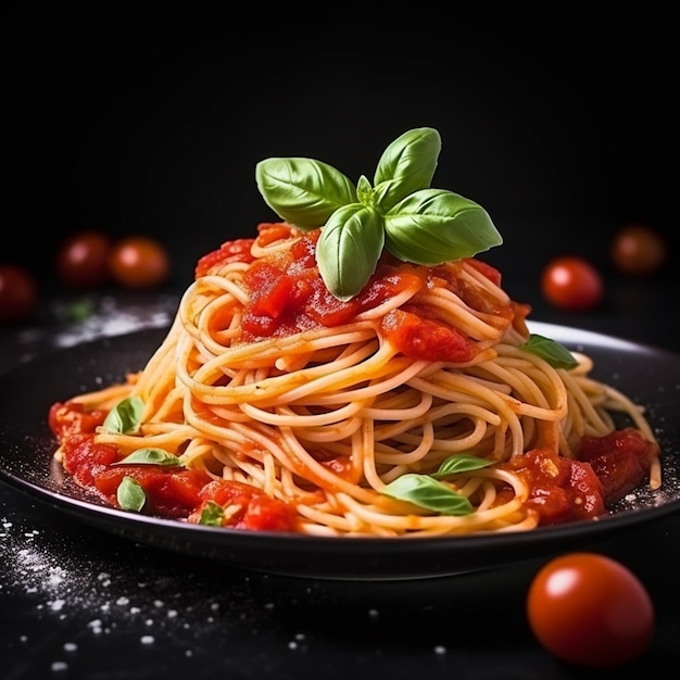 Photo spaghetti dish