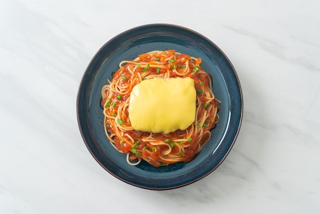 Spaghetti Tomato Sauce with Hamburg and Cheese