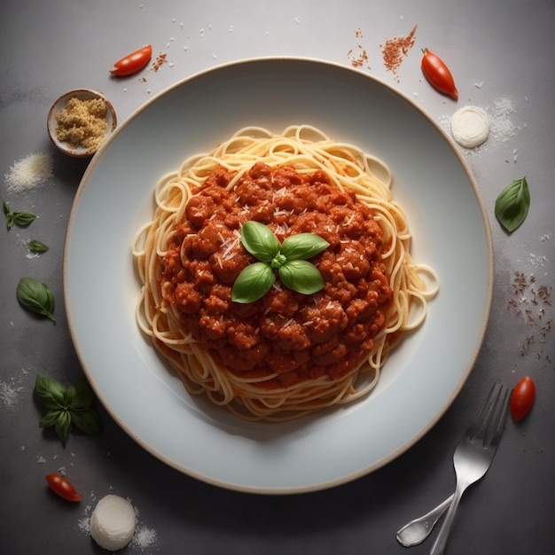 Spaghetti with Fresh Pasta and tomato sauce