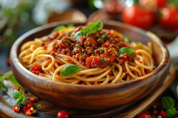 Spaghetti with Meat Sauce a Traditional Dish