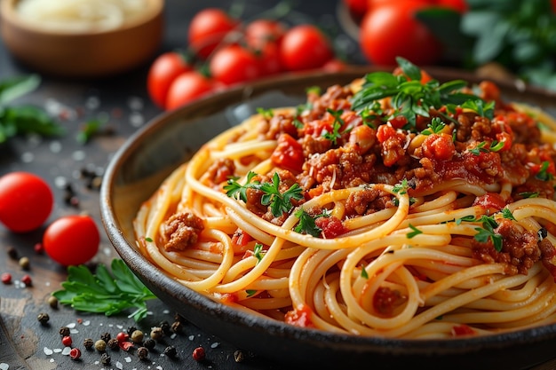 Spaghetti with Meat Sauce a Traditional Dish