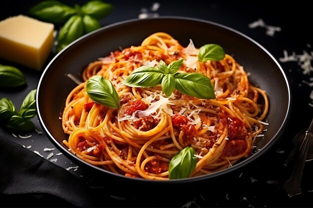 Spaghetti with tomato sauce