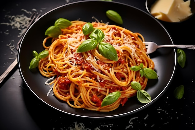 Spaghetti with tomato sauce